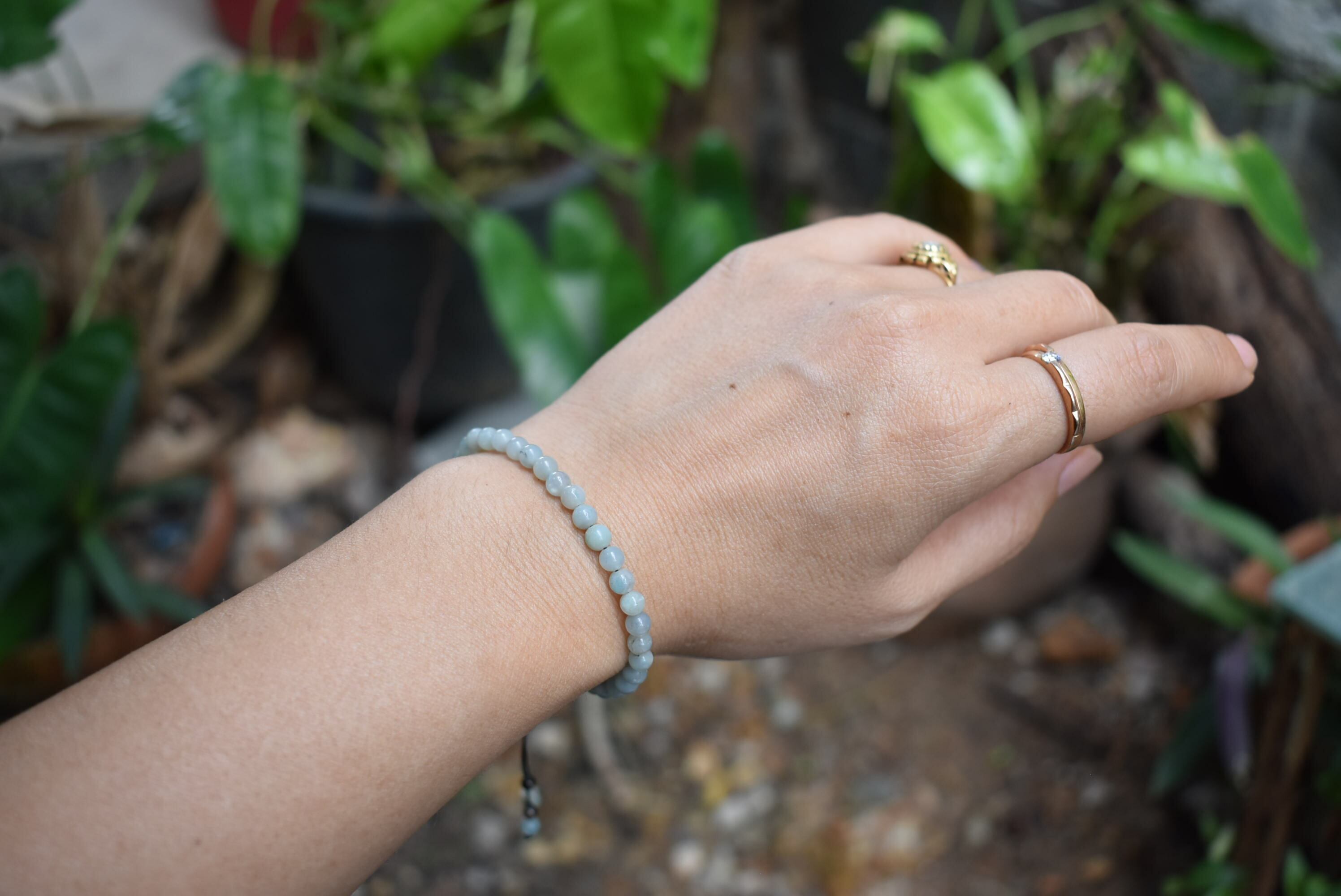 翡翠ビーズブレスレット bb014