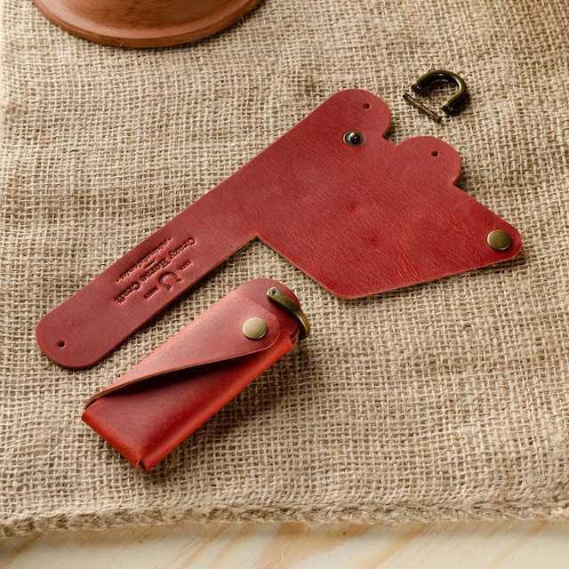 425 Minimalist Leather Key Organizer / Holder Fragola Red