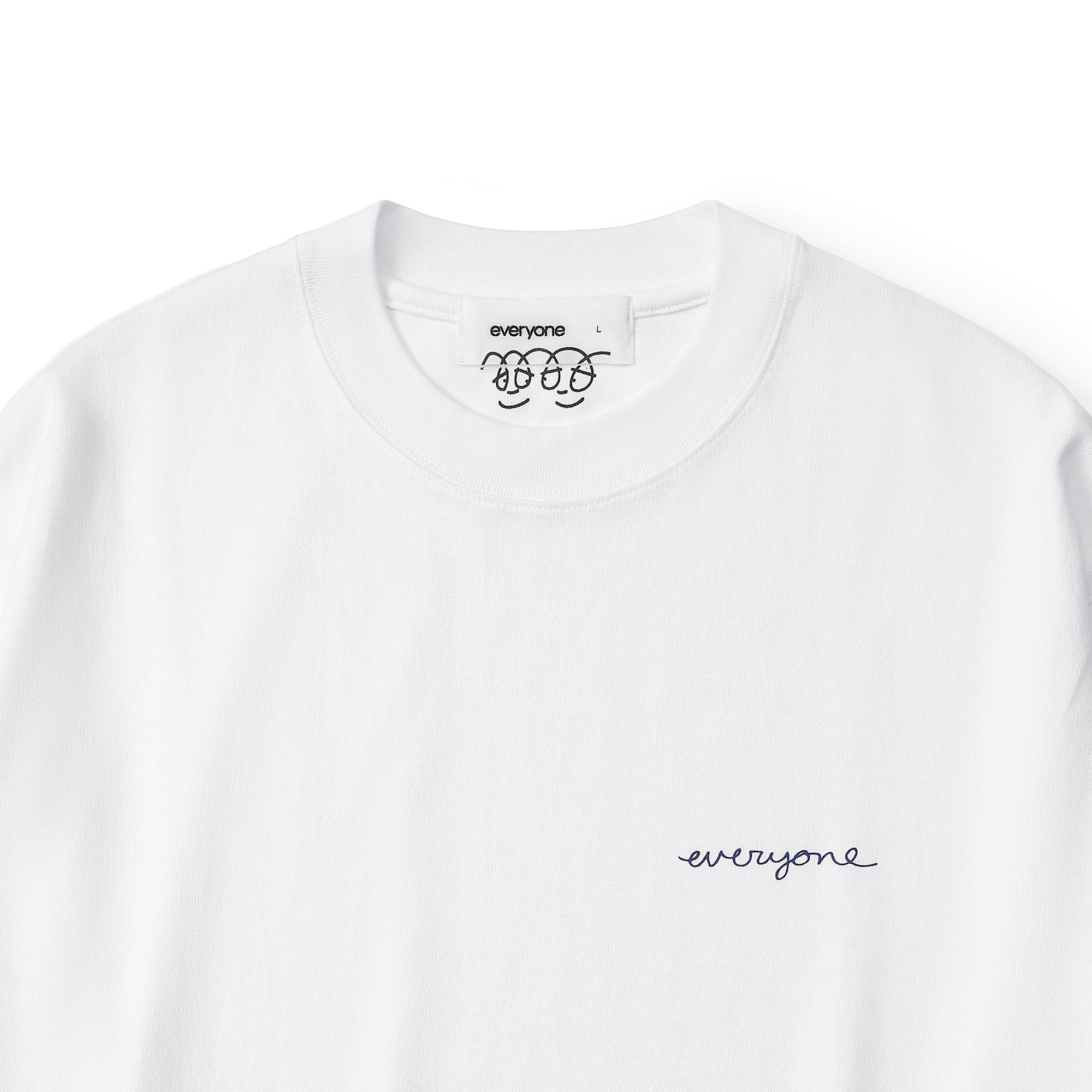 everyone j.30000 rooftop logo long sleeve tee (WHITE) | everyone