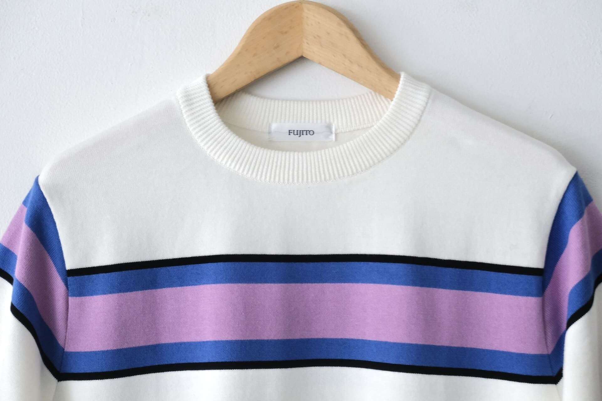 FUJITO(フジト) Border Knit T-Shirt | サウスオレンジ｜メンズ