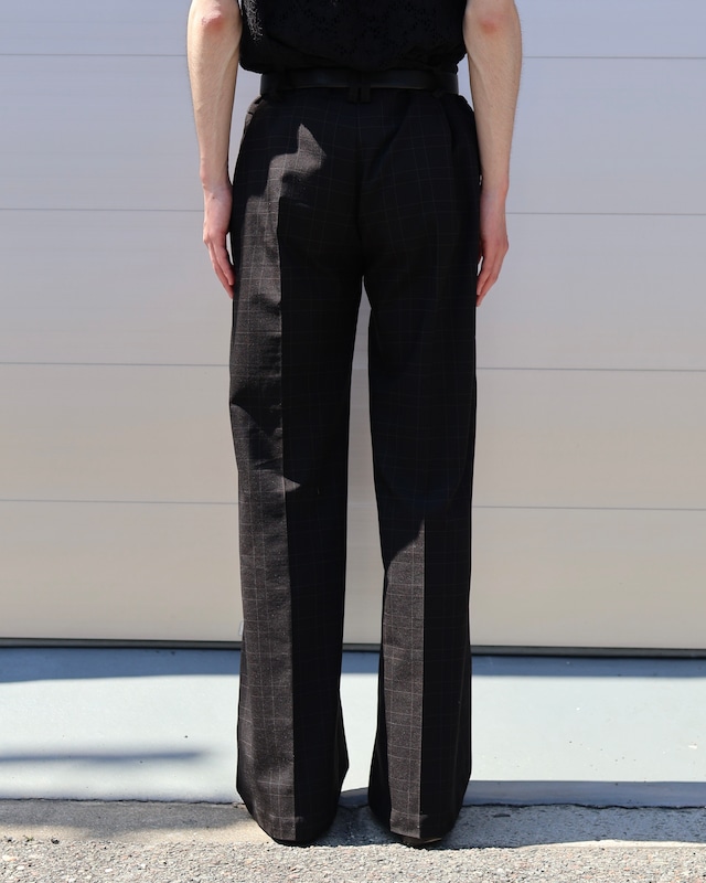 classic check wide slacks