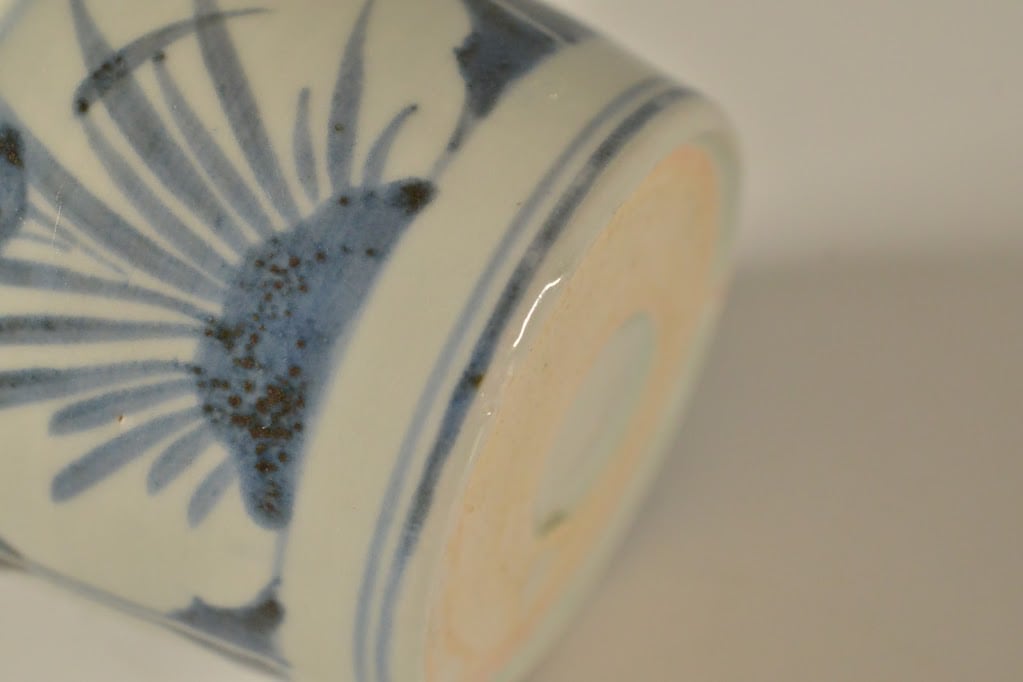 古伊万里 蕎麦猪口 | iichi 江戸後期 金直し 骨董 R0503ダC 染付