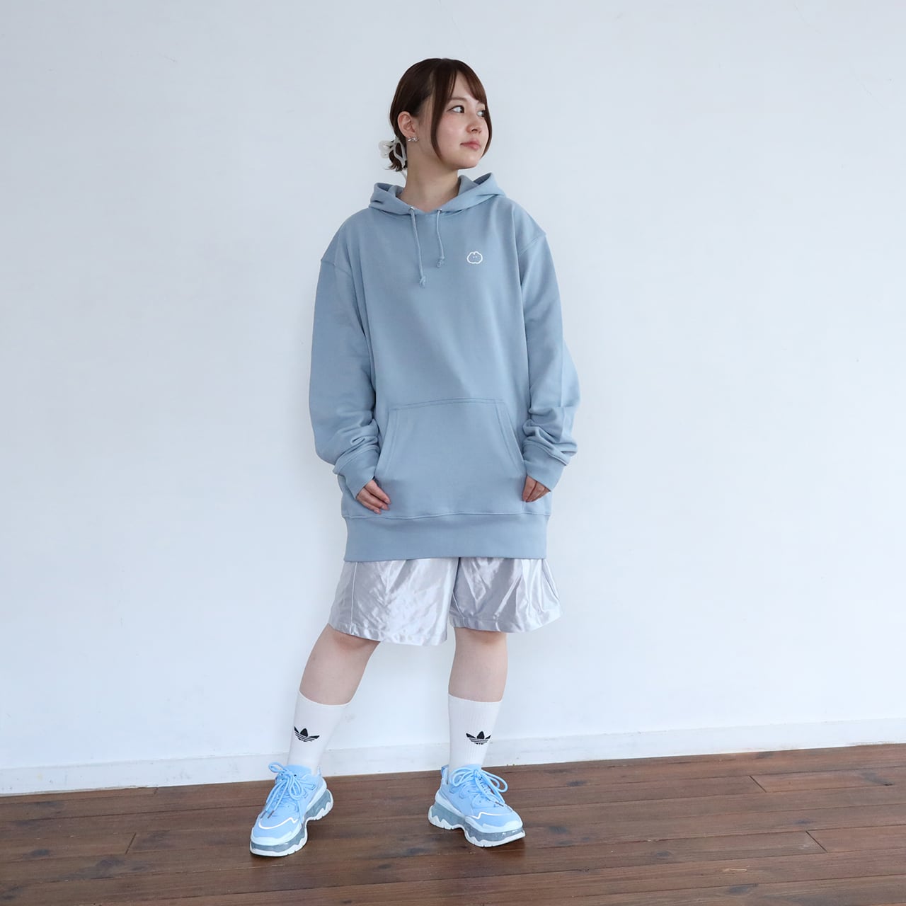 ＊もふもふパーカー・パステルカラーのご案内＊ BACKなでウサパーカー/ナチュラル（MK-517) | もくもくちゃん公式