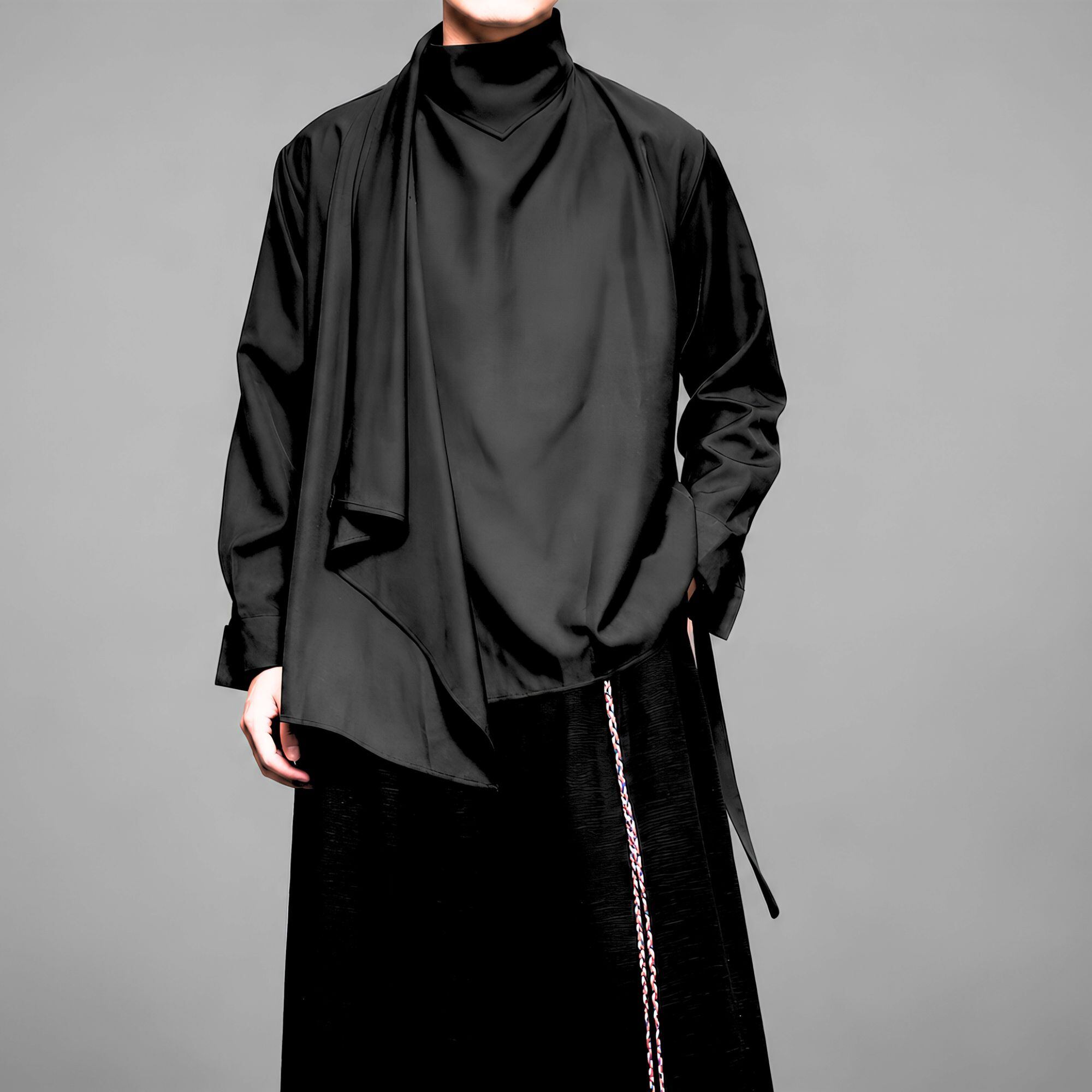 【ORV0055】Retro Cardigan Robe Jacket, Loose Coat / 2color