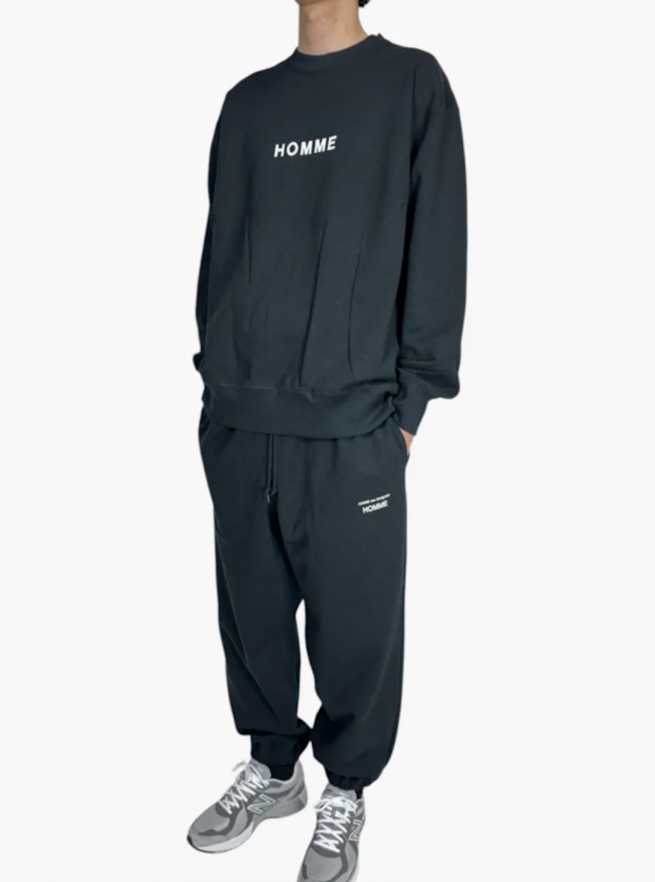 【COMME des GARCONS HOMME】綿裏毛製品プリントスウェットパンツ