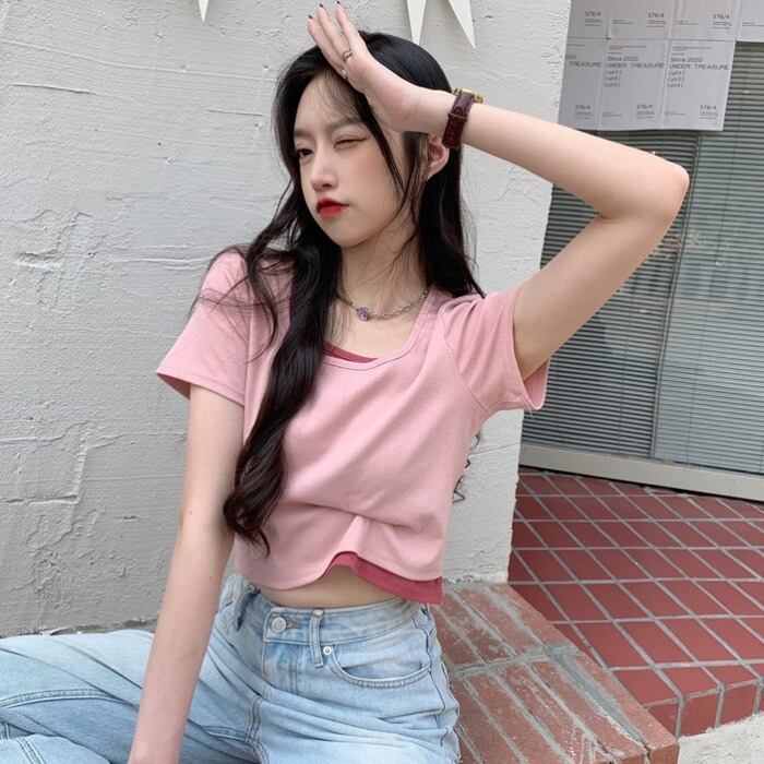 ショートTシャツ スプリングサマースタイルブラウス 春物 夏物 1号婦人38470431346