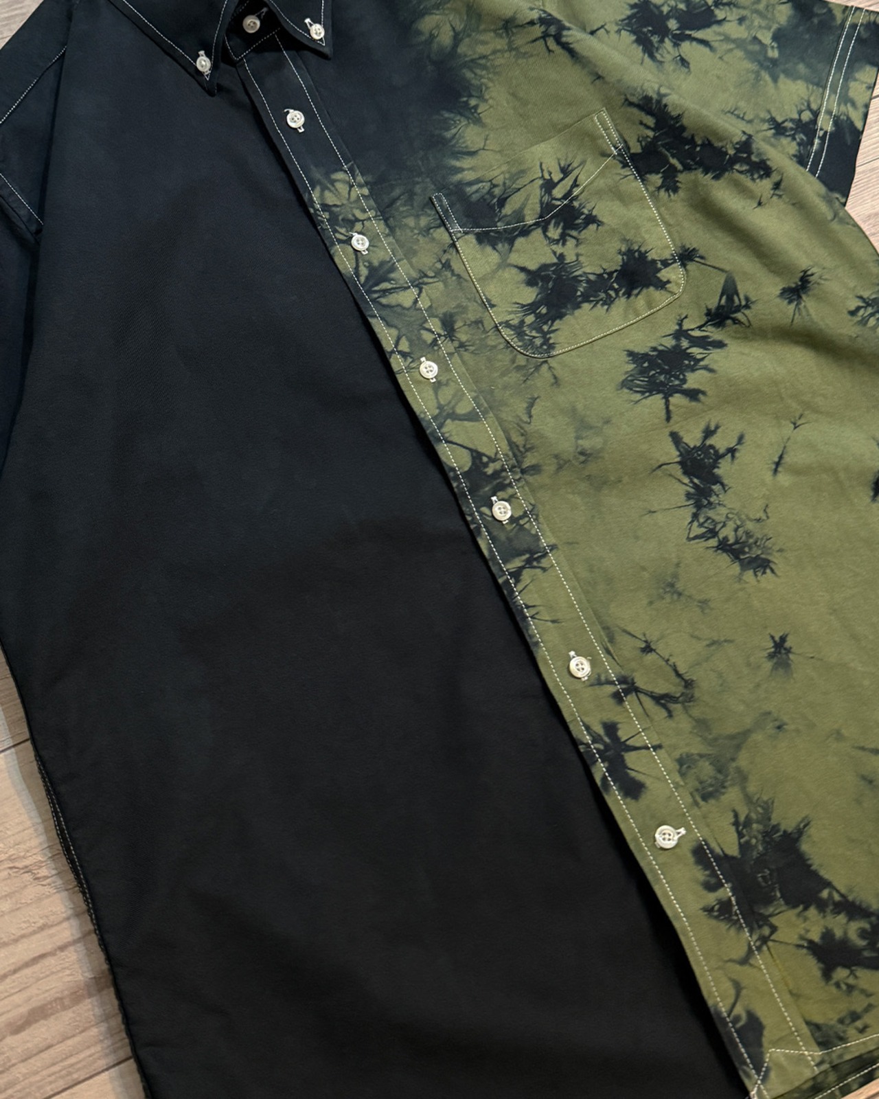 【2着限定販売】黒染めオックスフォードシャツ 樹海