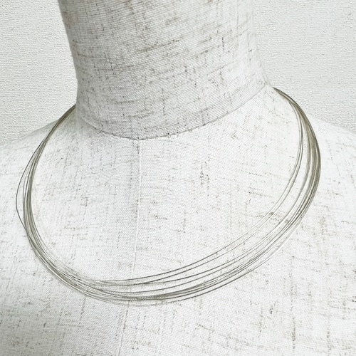 Old Sajen 925 Silver 10 Strands Wire Necklace