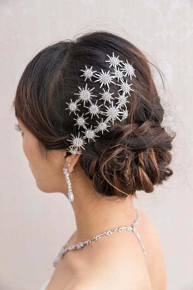 シシィ・スタァ・ヘッドドレス/ウェディングアクセサリー/コームタイプ