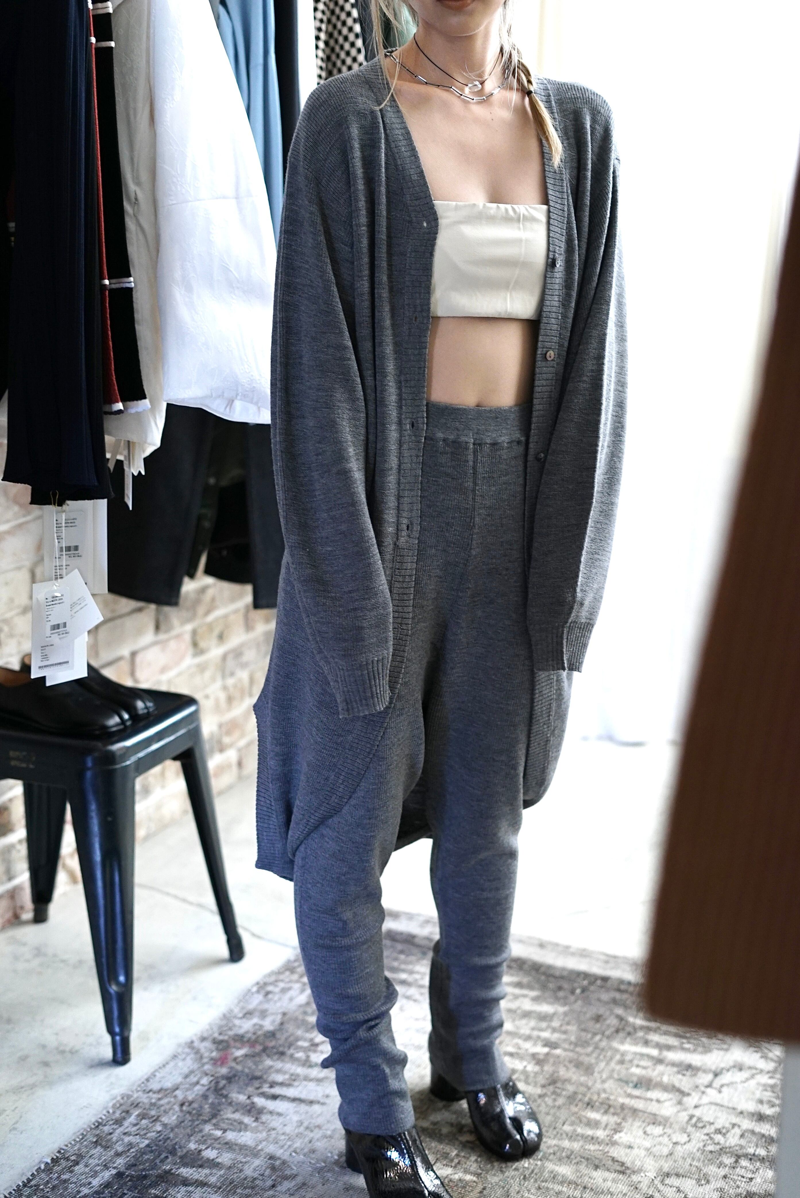 jonnlynx / wool w cardigan (black, gray) | JUQUI Online