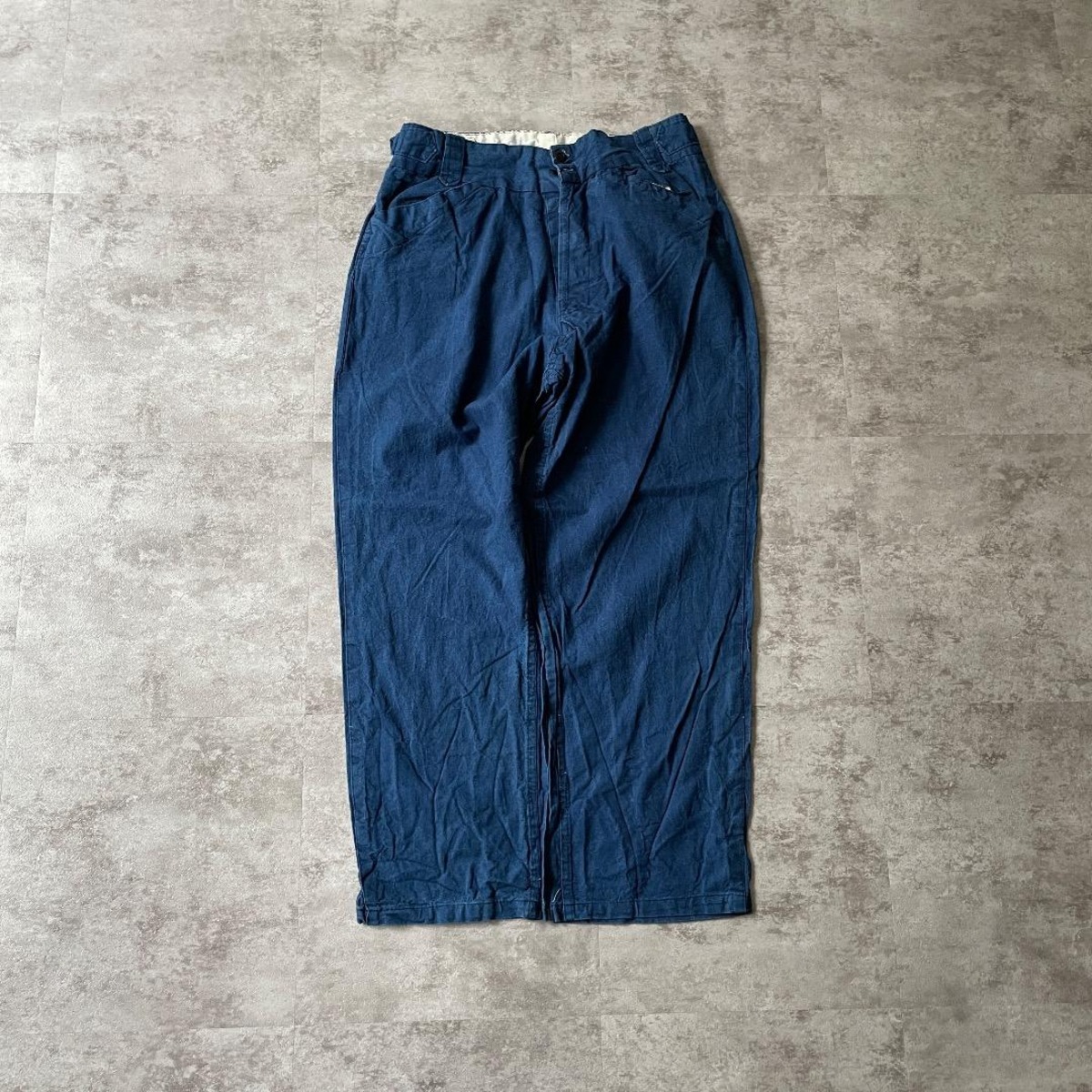 50s フレンチチャイナ フレンチワーク コットン ブルー パンツ