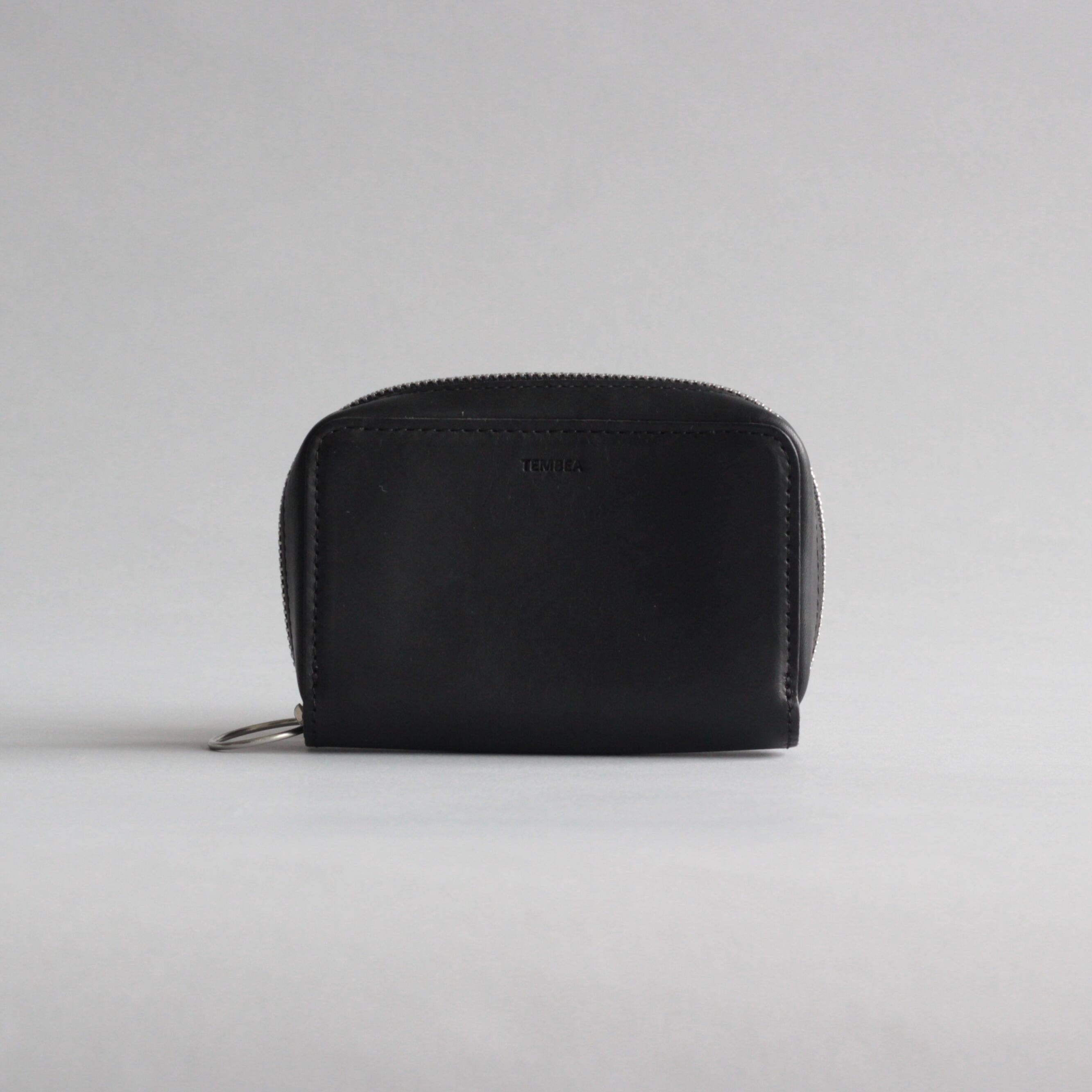 TEMBEA ミニジップウォレット TEMBEA Mini Zip Nume leather - Black
