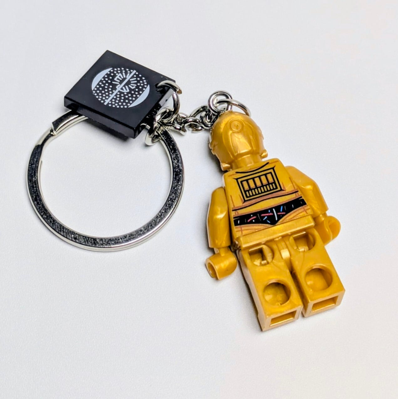 ★ブロックフィギュアキーホルダー★ 【スターウォーズ(Star Wars)】 C-3PO〚アメリカン雑貨 アメトイ〛