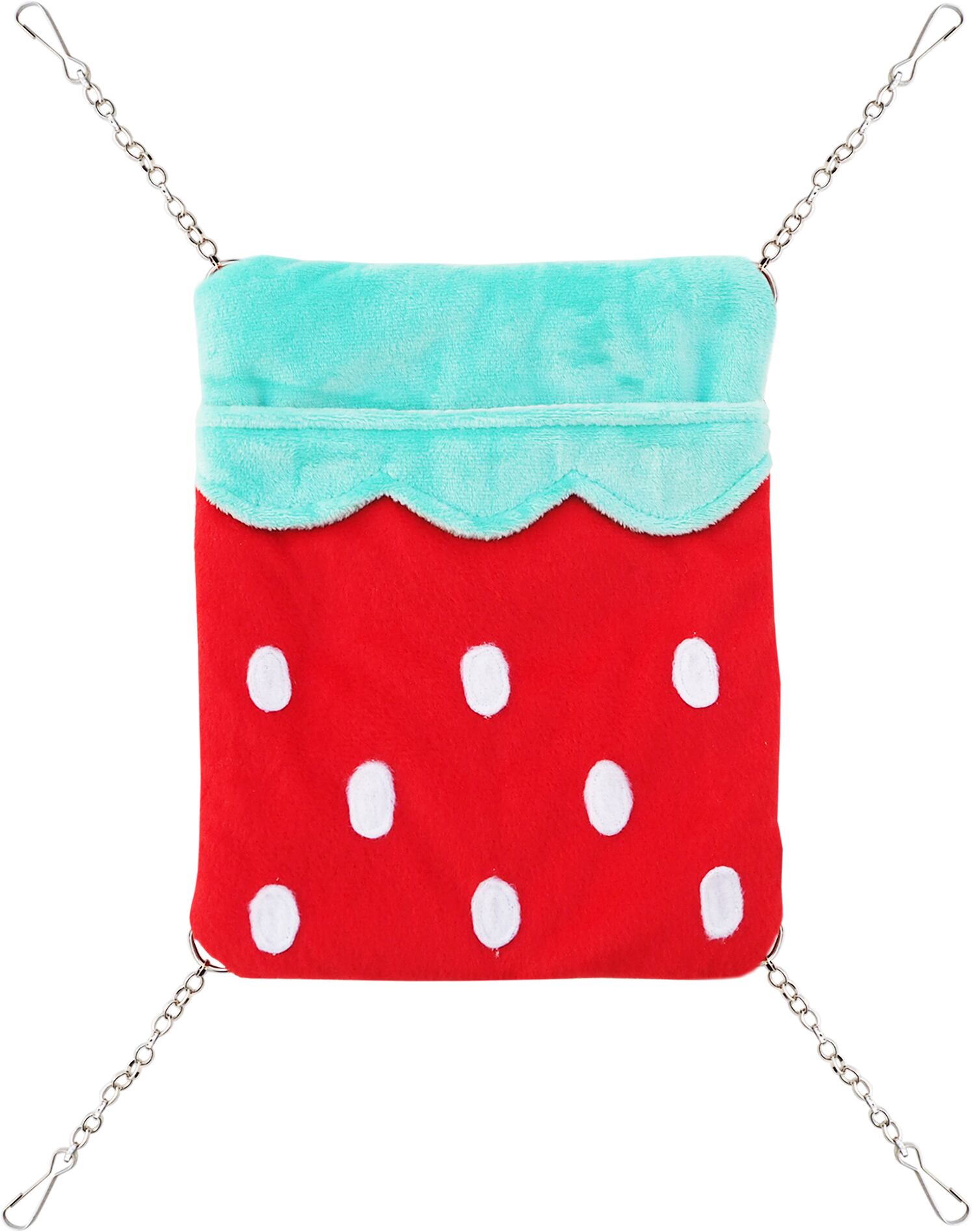 【小動物】いちごのちびモック レッド/ピンク