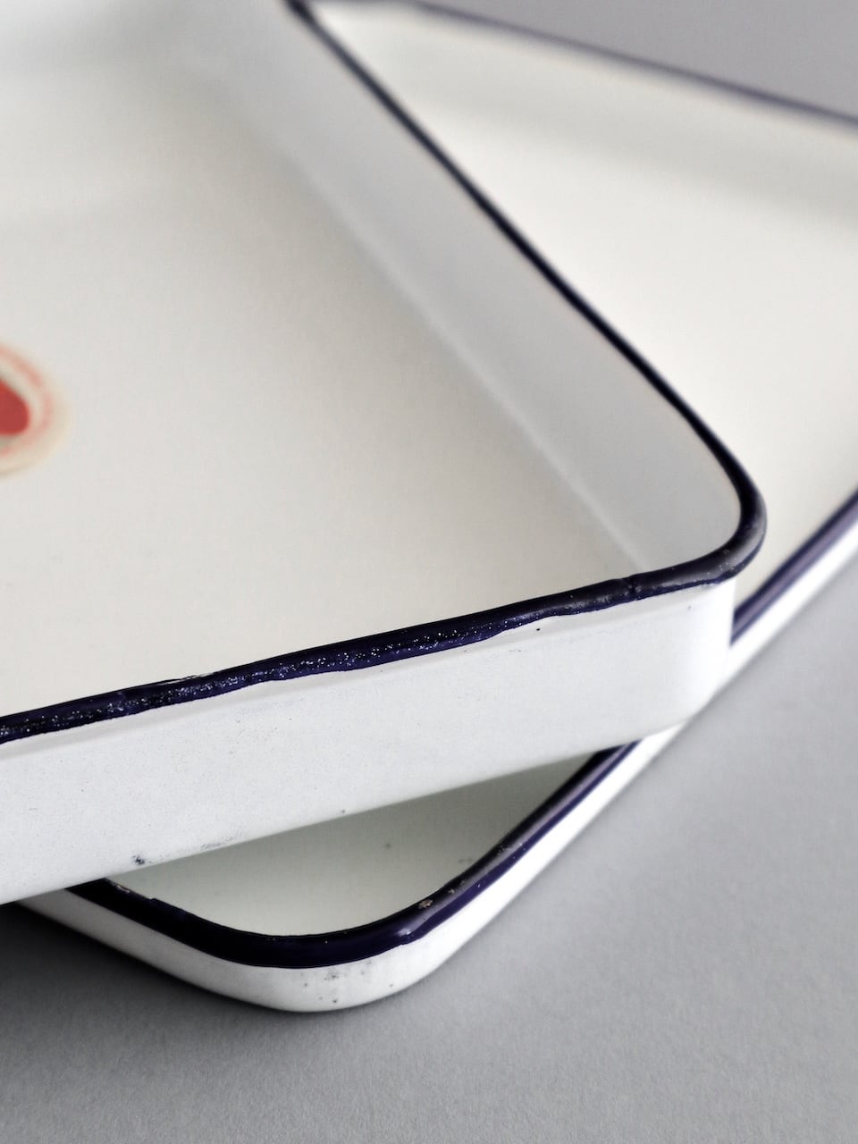 チェコ製 ホーロートレイ 2枚セット｜Enamel Tray Set of 2