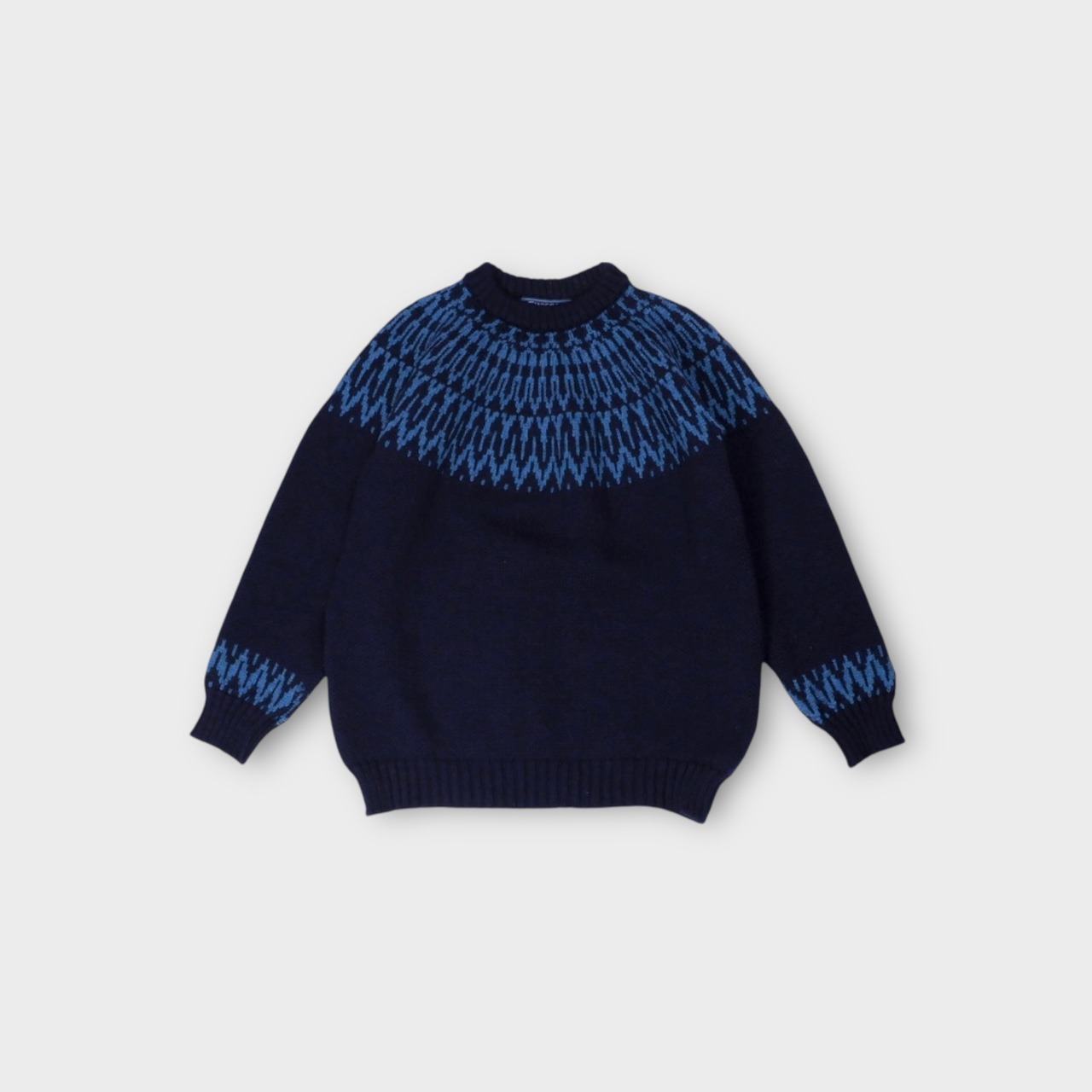 GUERNSEY WOOLLENS【NORDIC CREW NECK SWEATER】