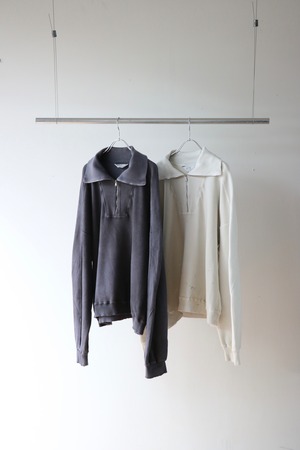 Ancellm  - SMOOTH KNIT PULLOVER SHIRT- /ANC-CT120 / アンセルム スムースニット プルオーバーシャツ