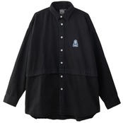 【X-girl】 FACE 2WAY LENGTH L/S SHIRT【エックスガール】