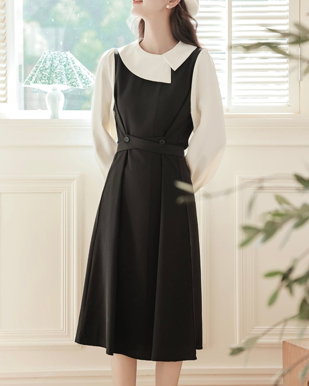 モノトーンフレンチデザインワンピース 2508493