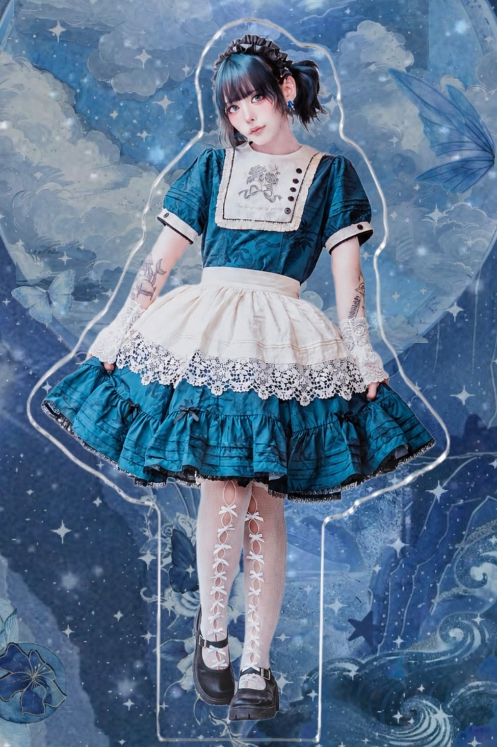 BJD/MSD/4分サイズ ドール服 スーパードルフィー くまのドレスセット