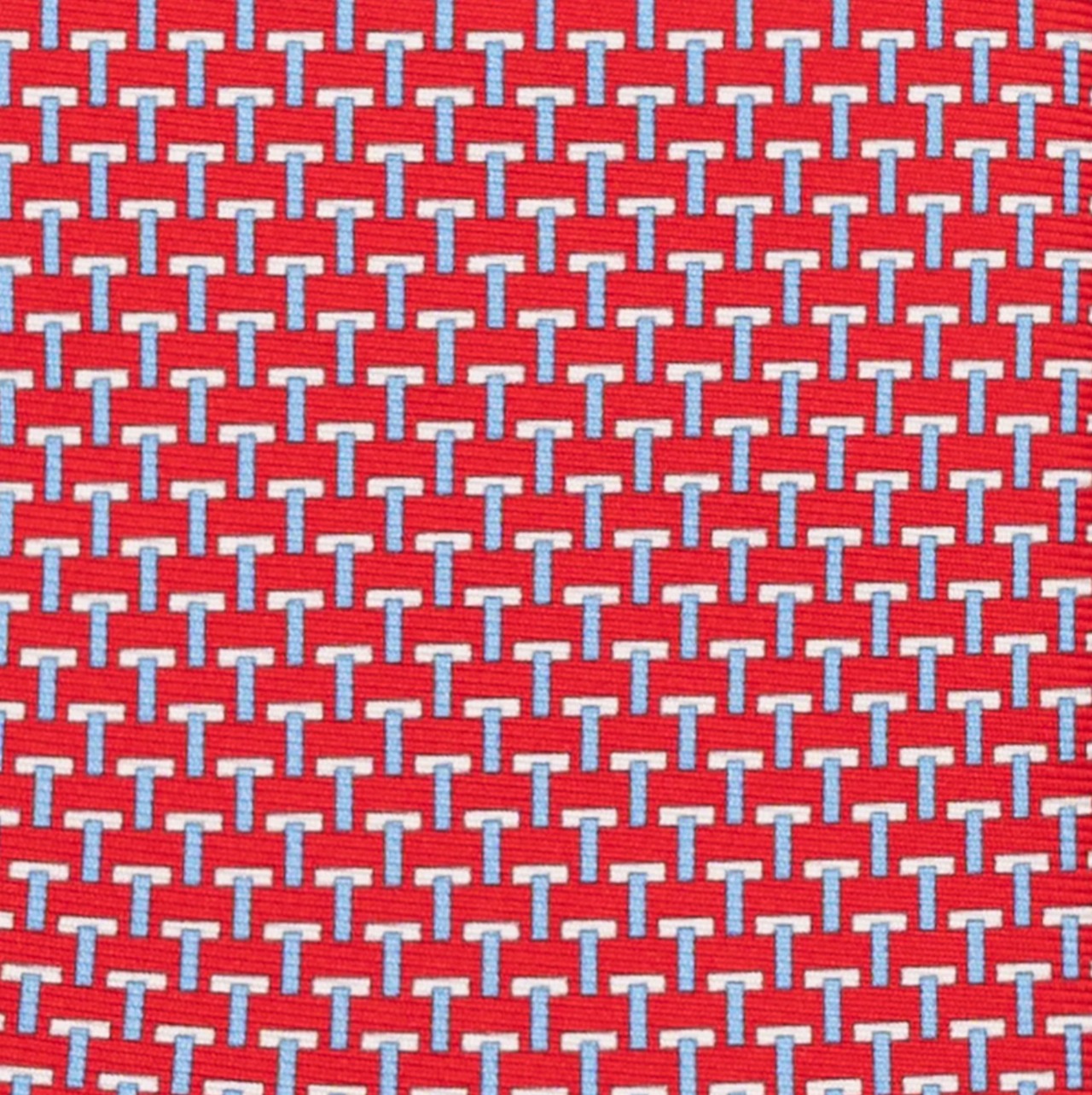 3-fold silk T Iconica Red Sky Blue
