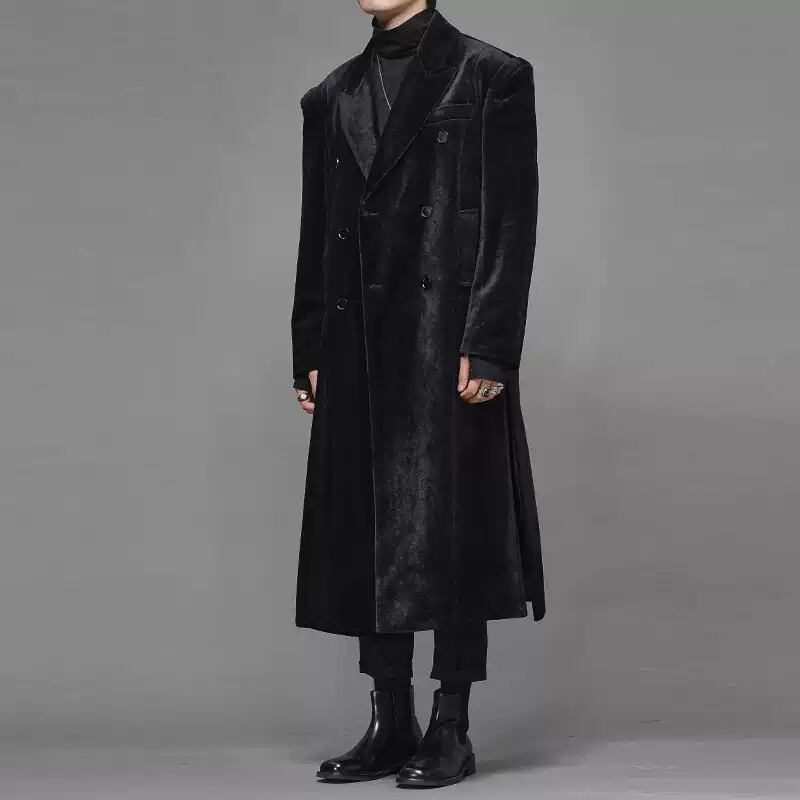 【ORV0121】Velvet Wool-Blend Long Coat, Formal Winter Coat / 2color