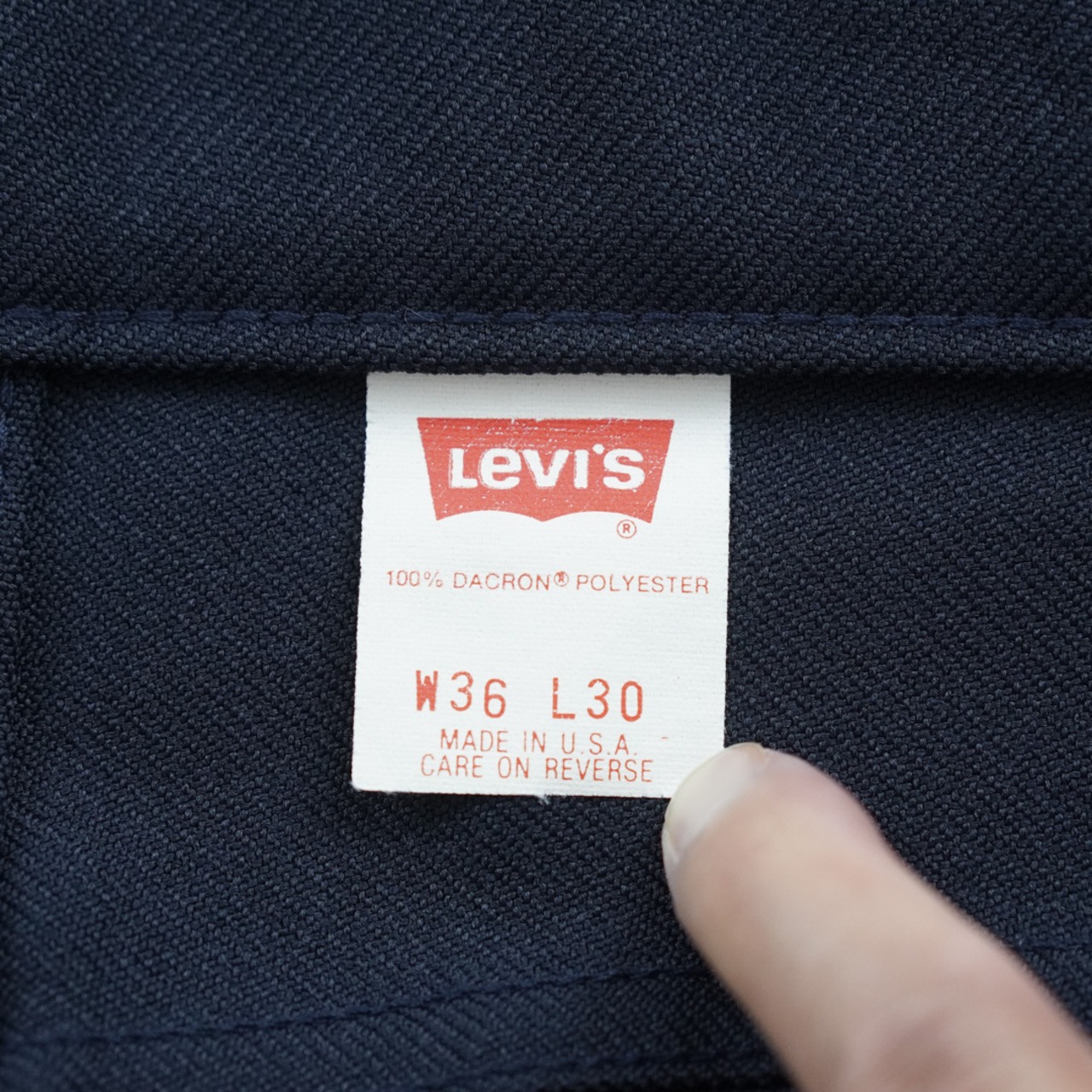 90s Levi's 517 STA-PREST NAVY "made in USA" [W36L30] 古着 - 9