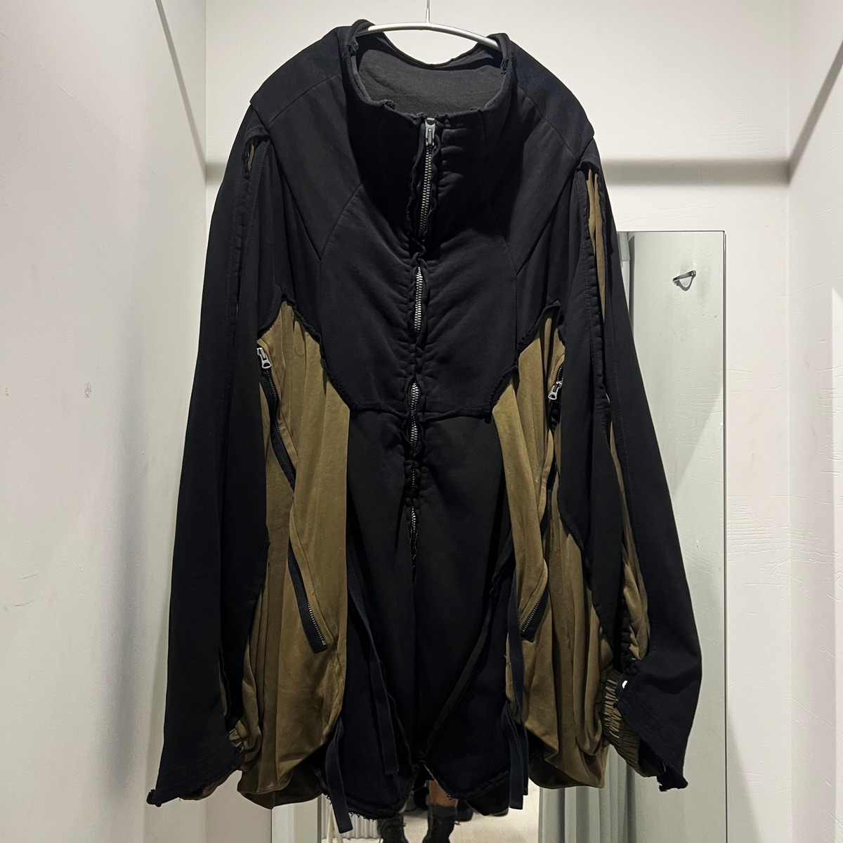 HAMCUS ハムカス 20AW Manta Multi Layered Jacket Black×Kahki size2 