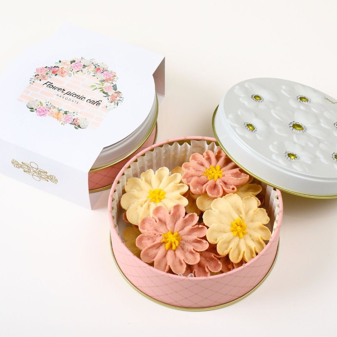 秋限定いちごマロン】お花のぼうろ5缶セット【オリジナル紙袋:5枚付き