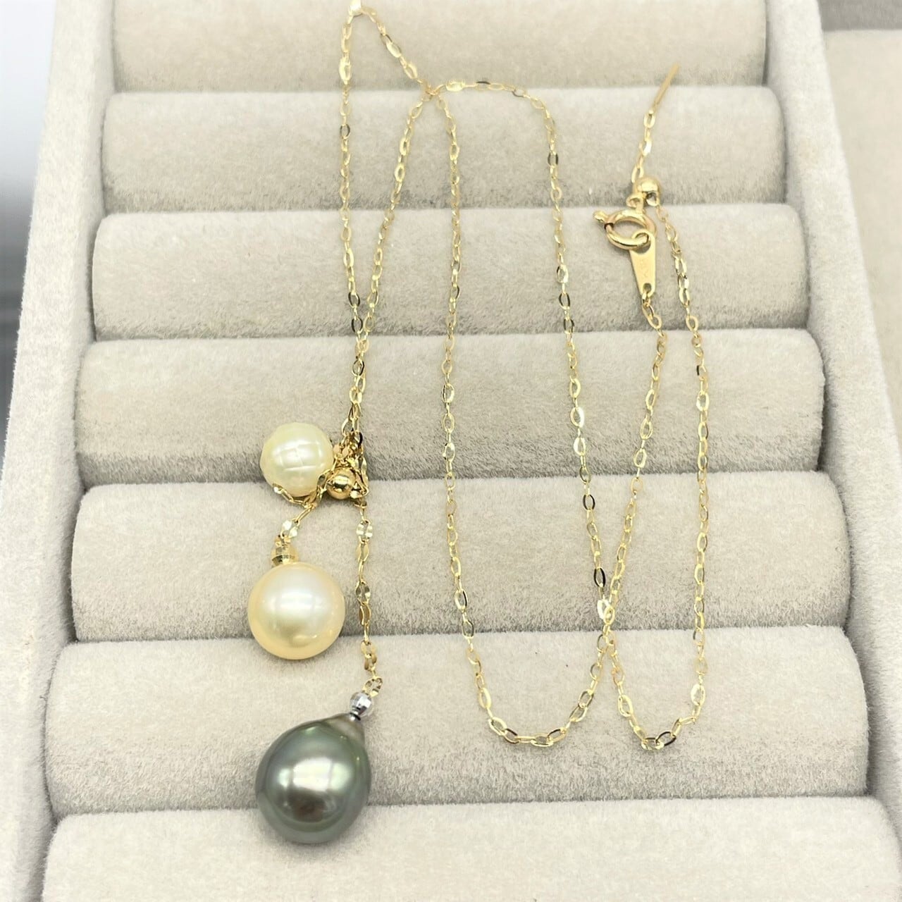 NM022 天然 アコヤ真珠 華パール タヒチパール 恵パール ネックレス  