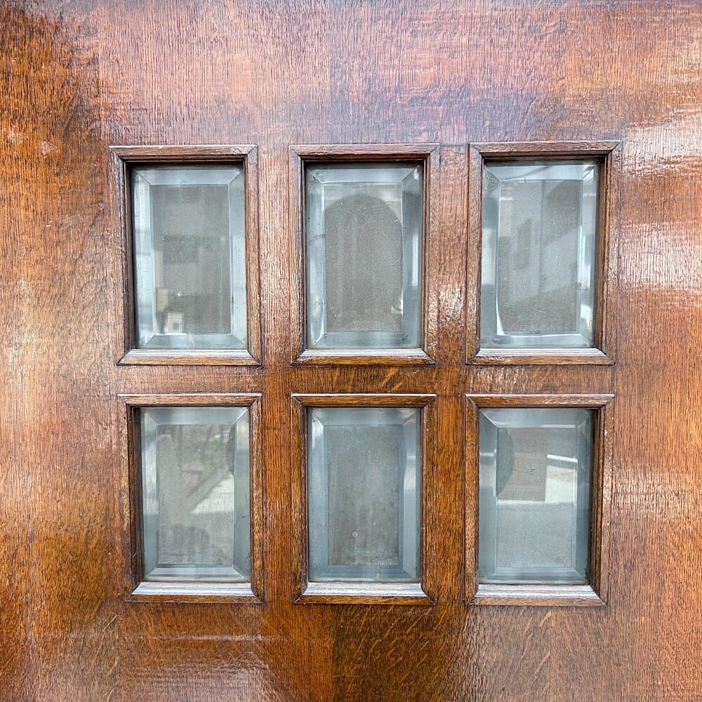 昭和ガラス扉 ビンテージ古道具アンティーク当時物 昭和ガラス扉 2枚