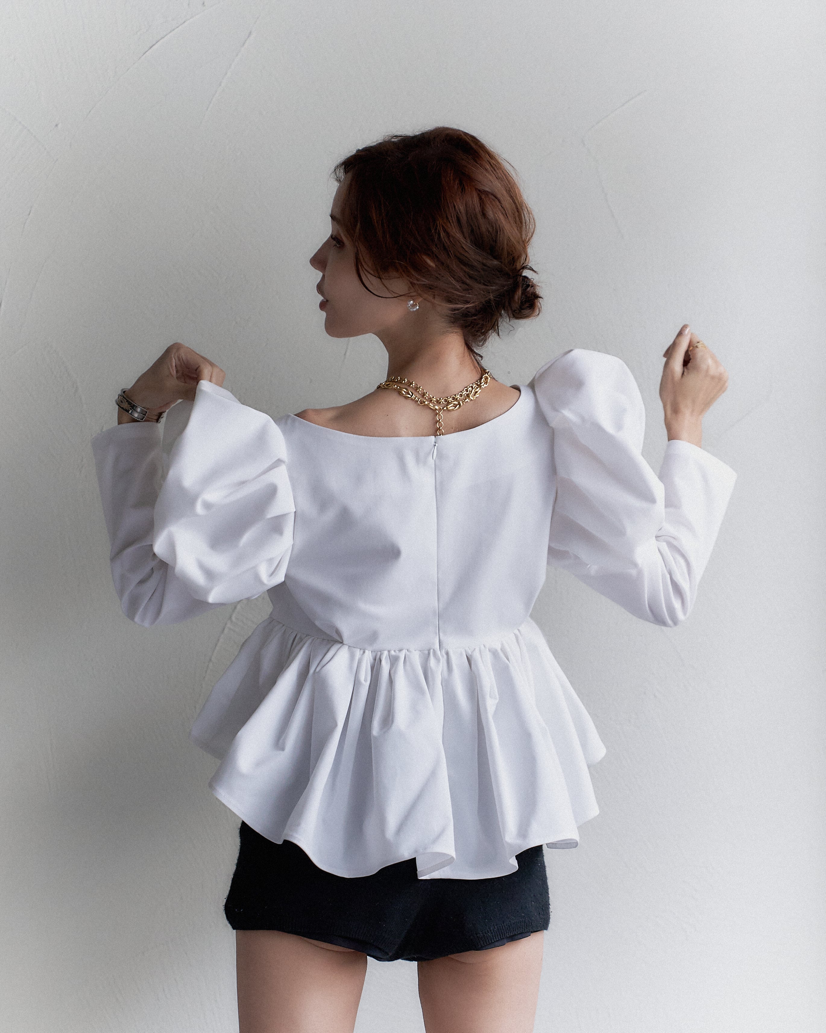 fete フェテ　Stella cape blouse　ステラ・ケープ・ブラウス