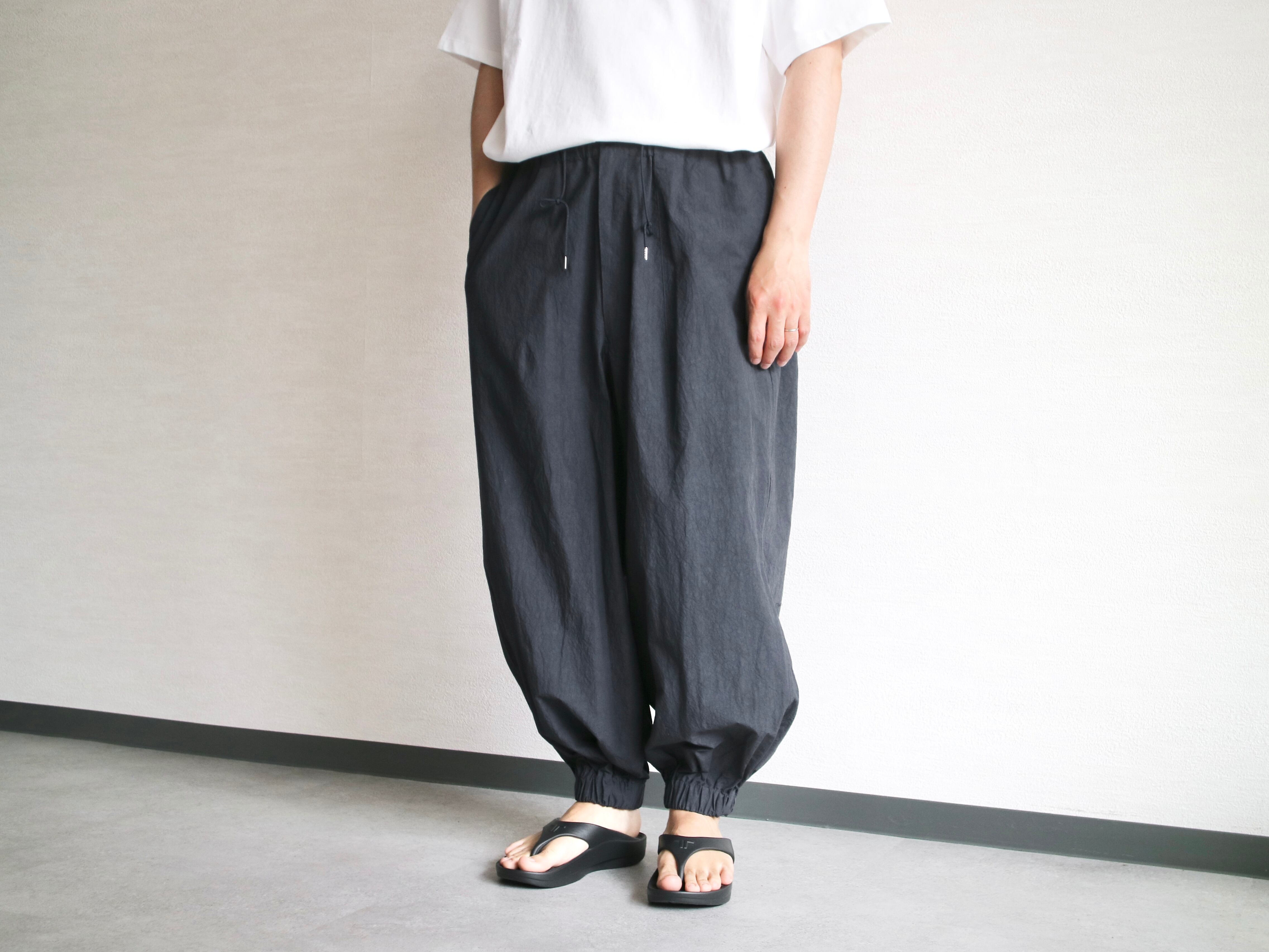 HAVERSACK ハバーサック】COTTON LINEN TYPEWRITER WIDE EASY PANTS 