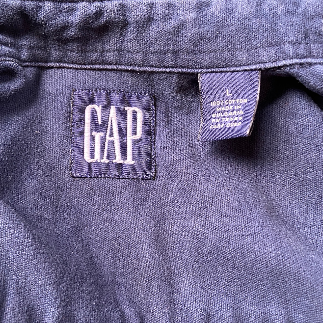 90年代 OLD GAP オールドギャップ 無地 コットン 長袖シャツ メンズL 
