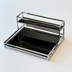 小物 収納 ラック 化粧品収納 2層 キッチン収納棚 香水 メイクアップオーガナイザー おしゃれ 北欧