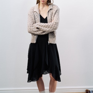 zip-up knit jacket 【3color】 T0757