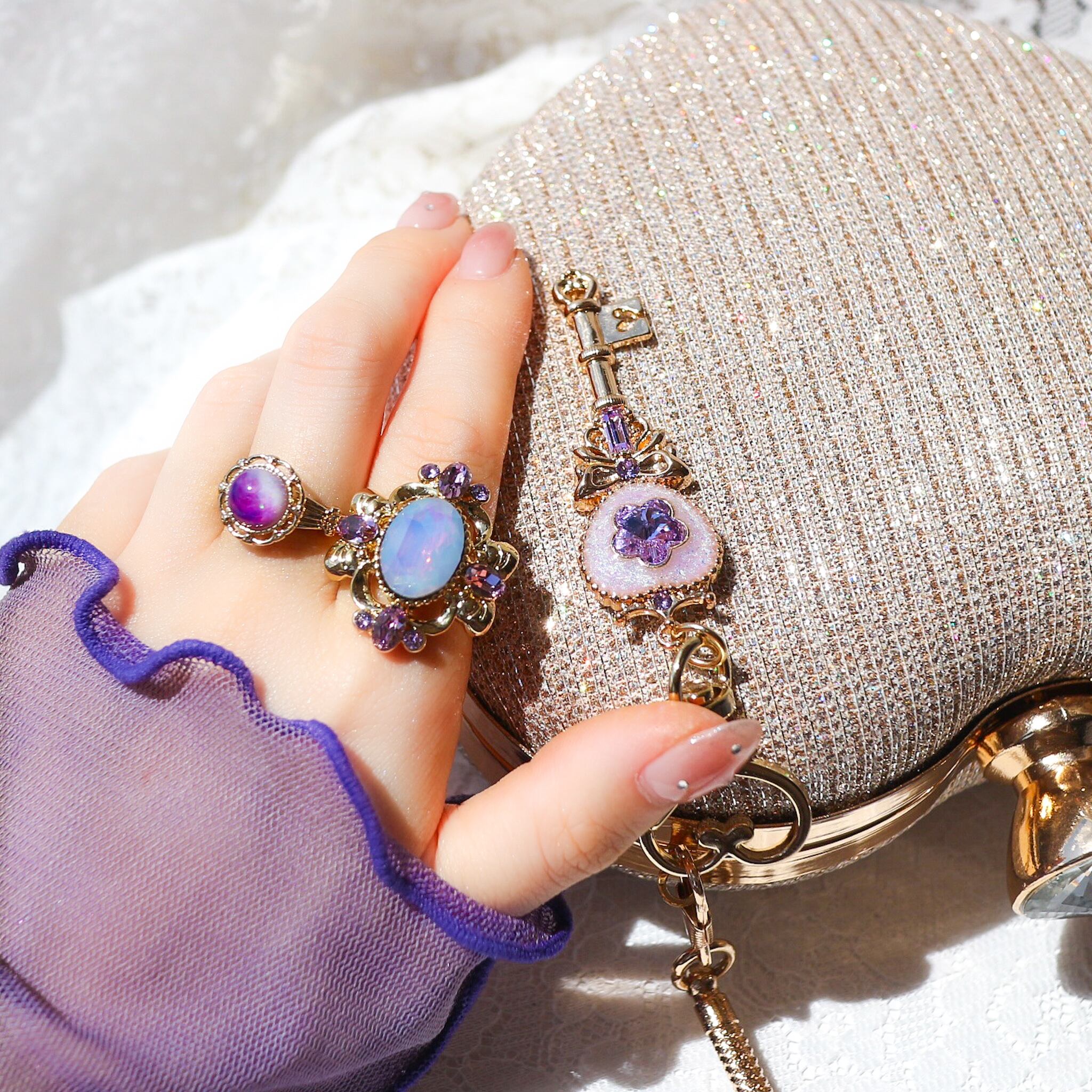 Decorative ring (purple blue) | マルベリコ