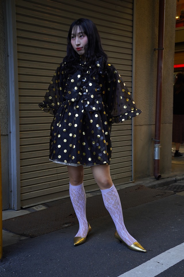 SWING SPOT ORGANZA MINI DRESS