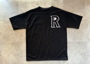 RESOUND CLOTHING - made in  japan - / R chenille LOOSE TEE BLACK / オーバーTシャツ