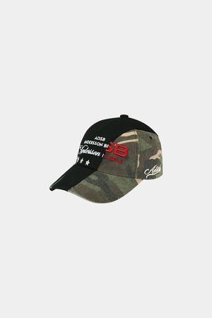 [ANDERSSON BELL] CAMOUFLAGE SPLIT PANELED CAP aaa526u(BLACK/KHAKI) 正規品 韓国ブランド 韓国通販 韓国代行 韓国ファッション ANDERSSONBELL アンダーソンベル 日本 店舗