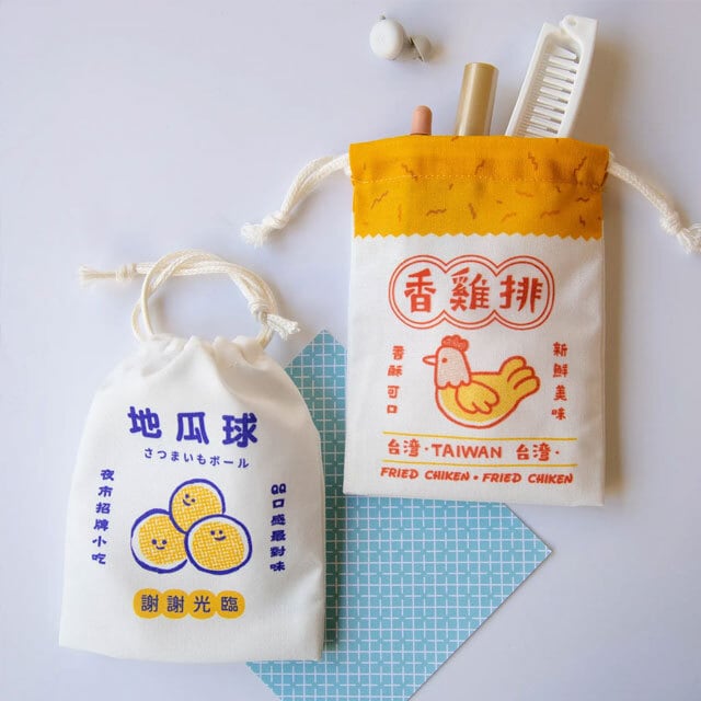 台湾グルメポーチ 小物袋（小籠包） | 猫式×台灣 台湾雑貨 猫雑貨の