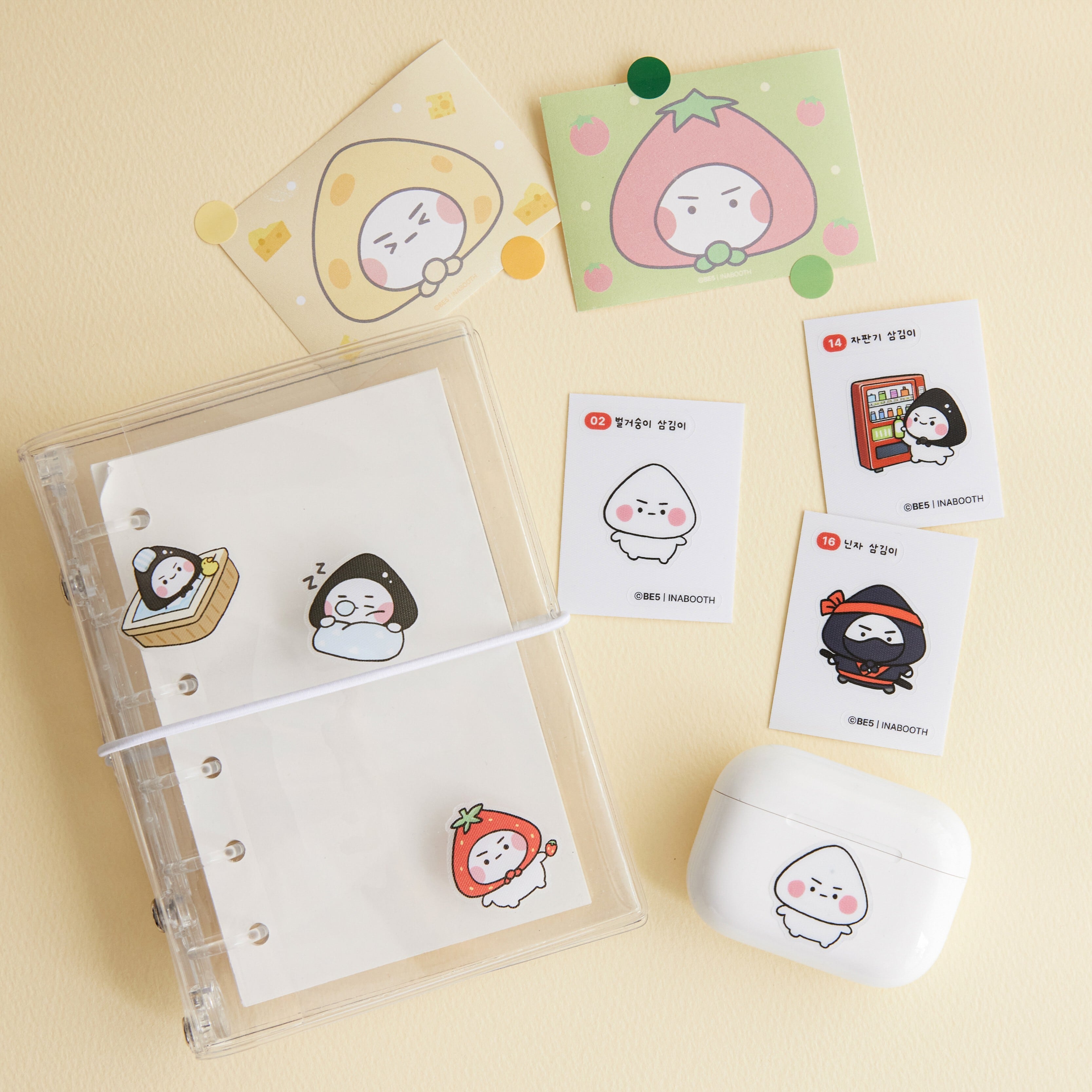 SAMKIMIEE] 貼って剥がせる PVC サムギミ ランダム ステッカー（4枚