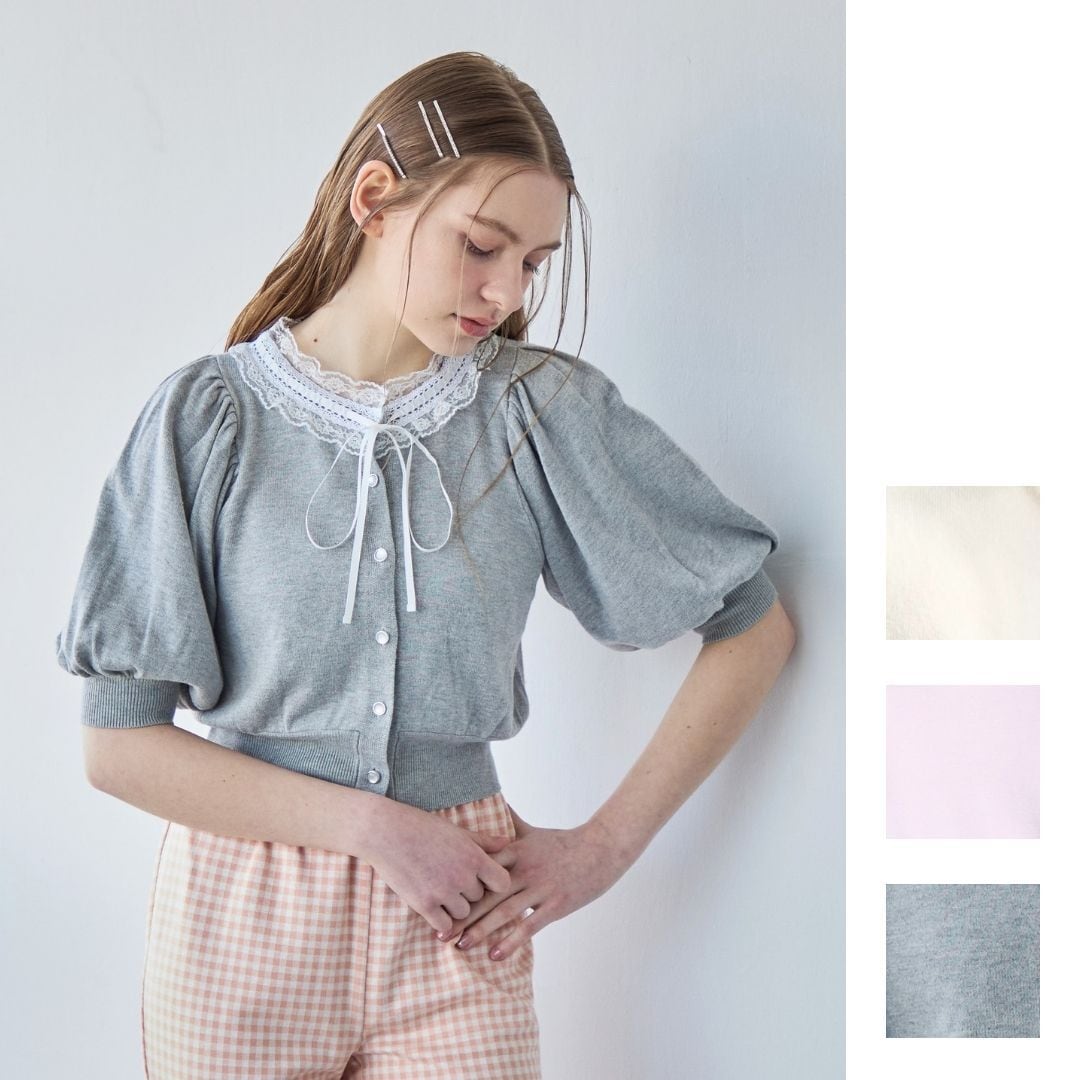 ローズチュールオフショルブラウス / Rose tulle off shoulder blouse