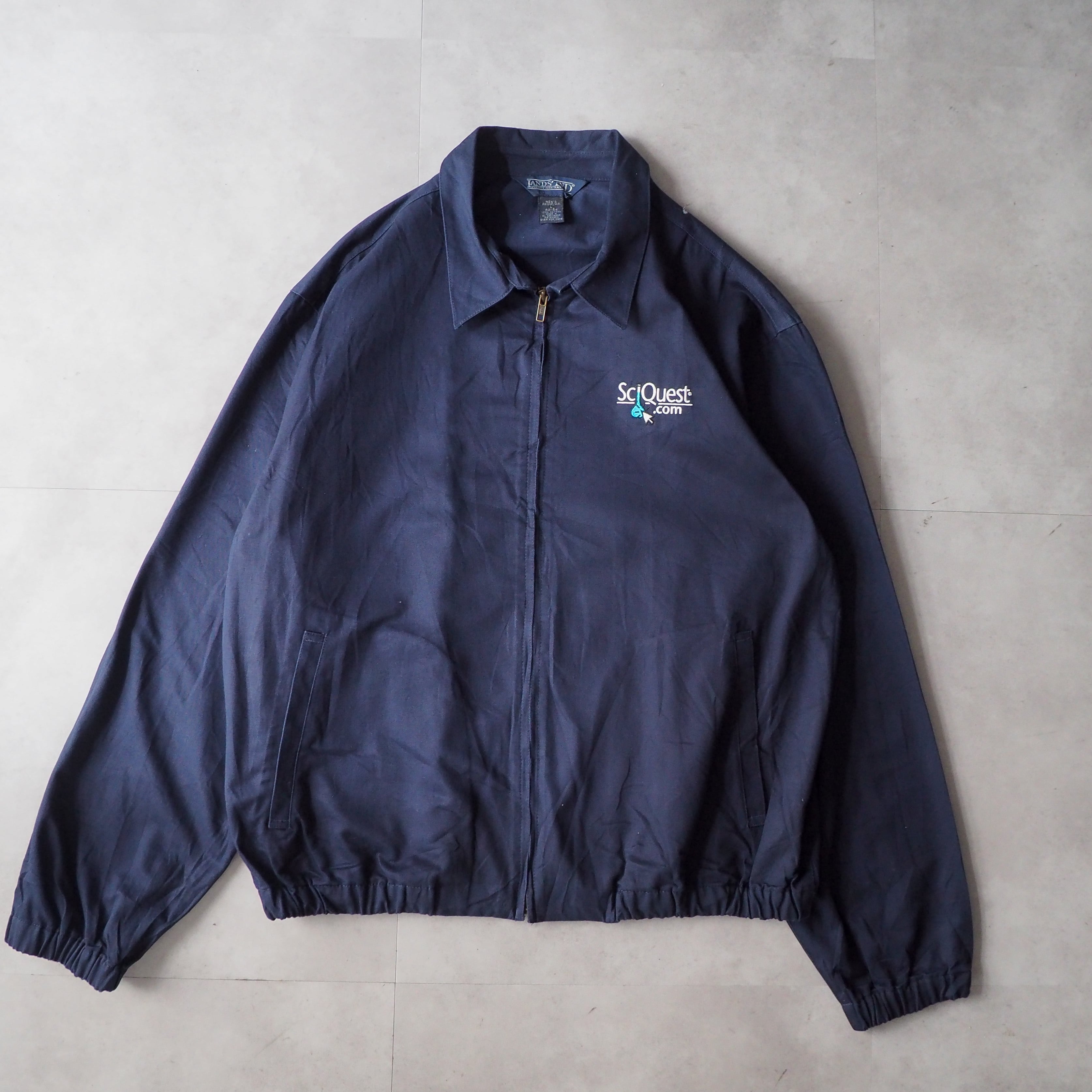 90s “Land's End” corporate navy Harrington jacket 90年代 ランズ ...