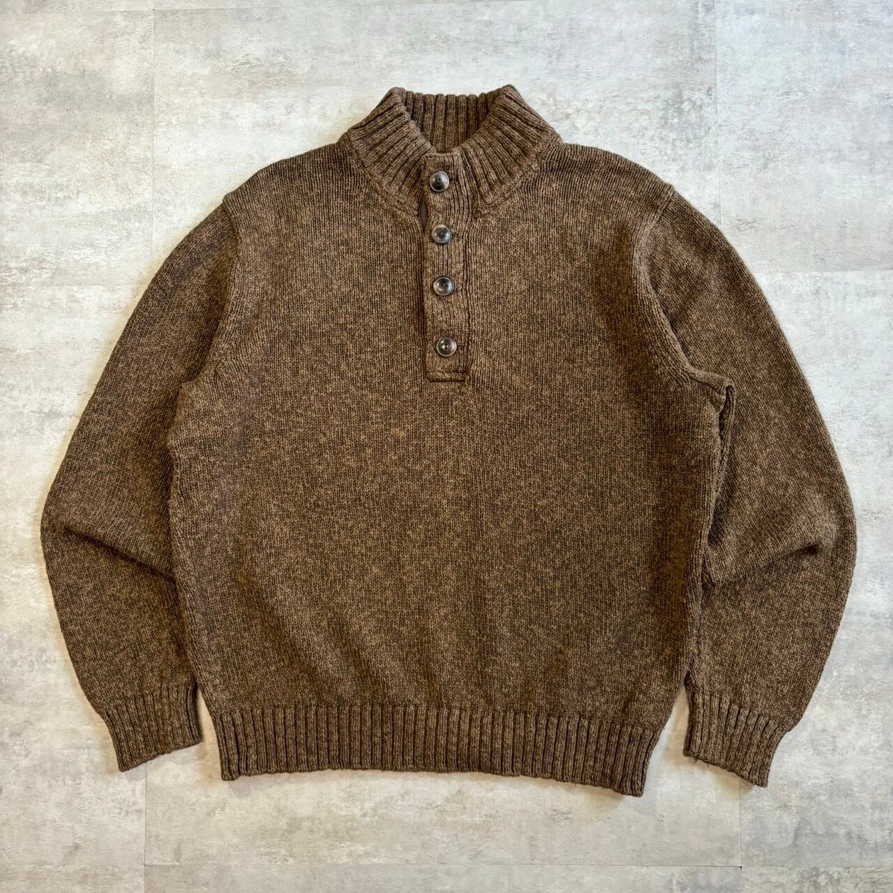 llbean 00s コットンニット ヘンリーネック No.1542