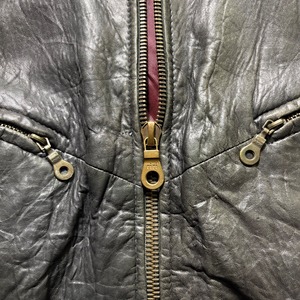 euro vintage leather bomber jacket