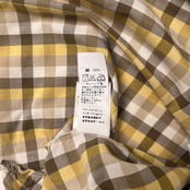 L.L.Bean エルエルビーン 復刻 筆記体タグ マドラスチェック BD 半袖シャツ M/イエロー 系