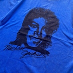 RIVERSIDE BASE 『R .I.P. KING OF POP』FADE WASH T-SHIRTS FADE BLUE