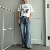 ドッグプリントコンパクト tee/オフホワイト