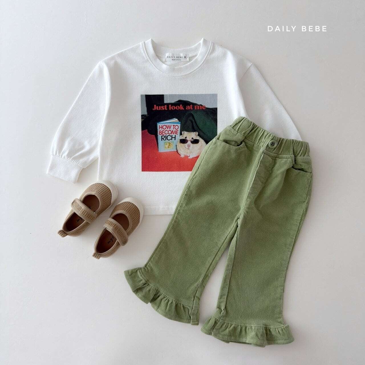 【取寄】Dailybebe コーデュロイフレアパンツ｜秋服｜韓国子供服｜26/AT